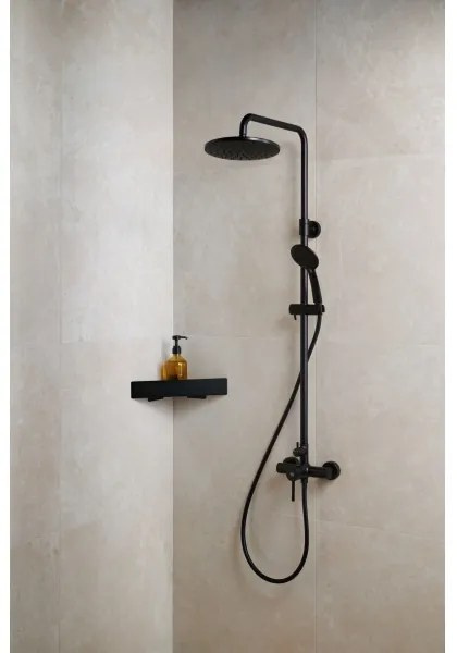 Set de duș cu baterie KFA Armatura 5036-910-81 MOZA alamă/negru mat