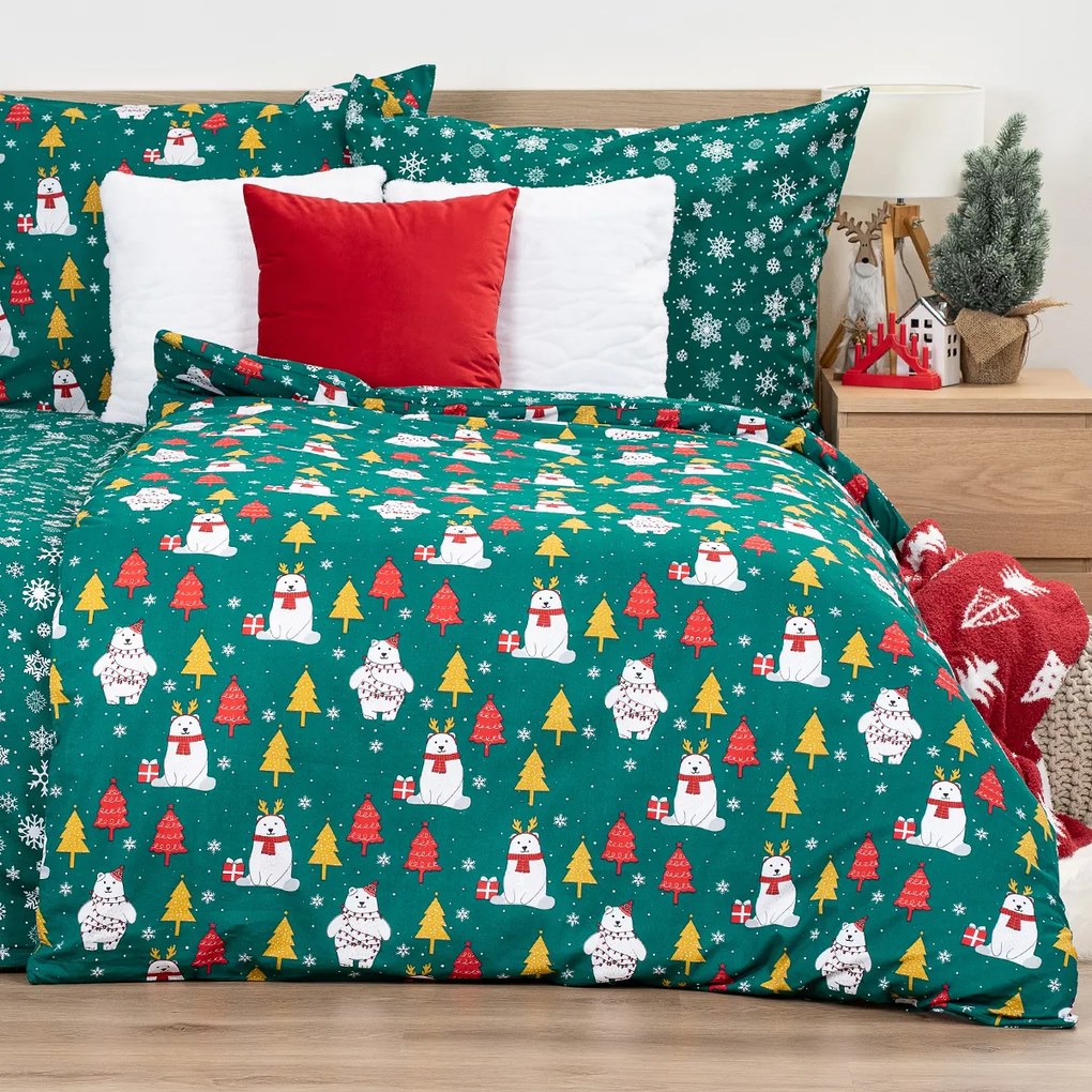 Lenjerie de pat din bumbac 4Home Polar Bear, 140 x200 cm, 70 x 90 cm