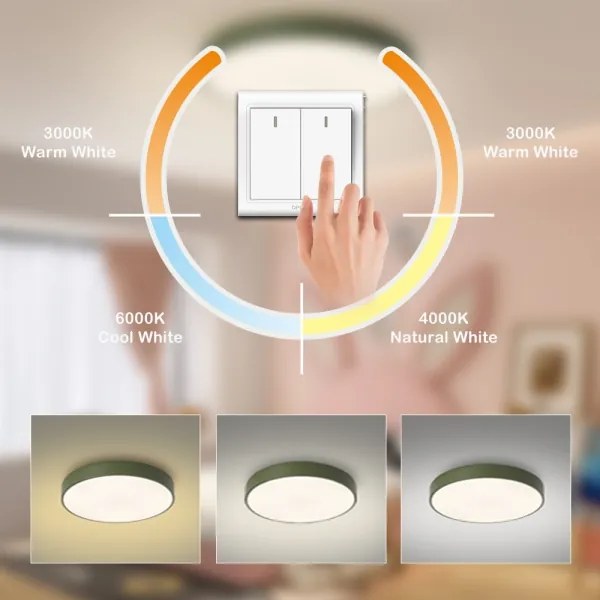 Brilagi - Plafonieră LED POOL, 60 W, 230 V, 3000/4000/6000 K, 60 cm, verde