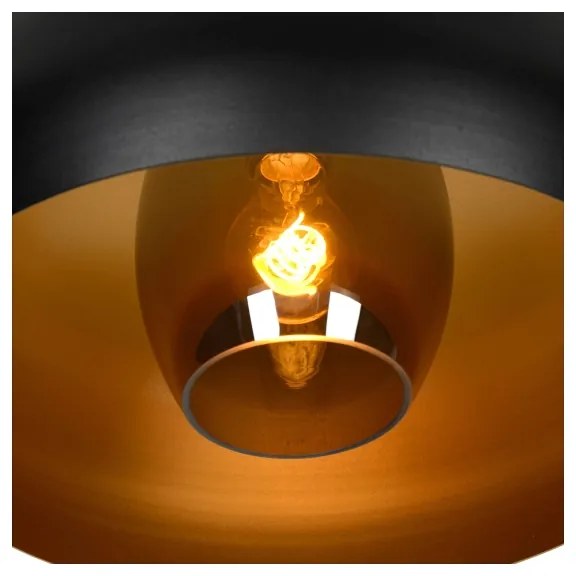 Plafonieră Lucide 30186/38/30 SHARAN 1xE27/60W/230V d. 38 cm negru