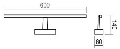 Redo 01-1674 - Iluminat oglindă baie LED NEPTUNE LED/12W/230V IP44