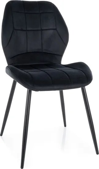 Scaun de sufragerie JAKE VELVET neagra