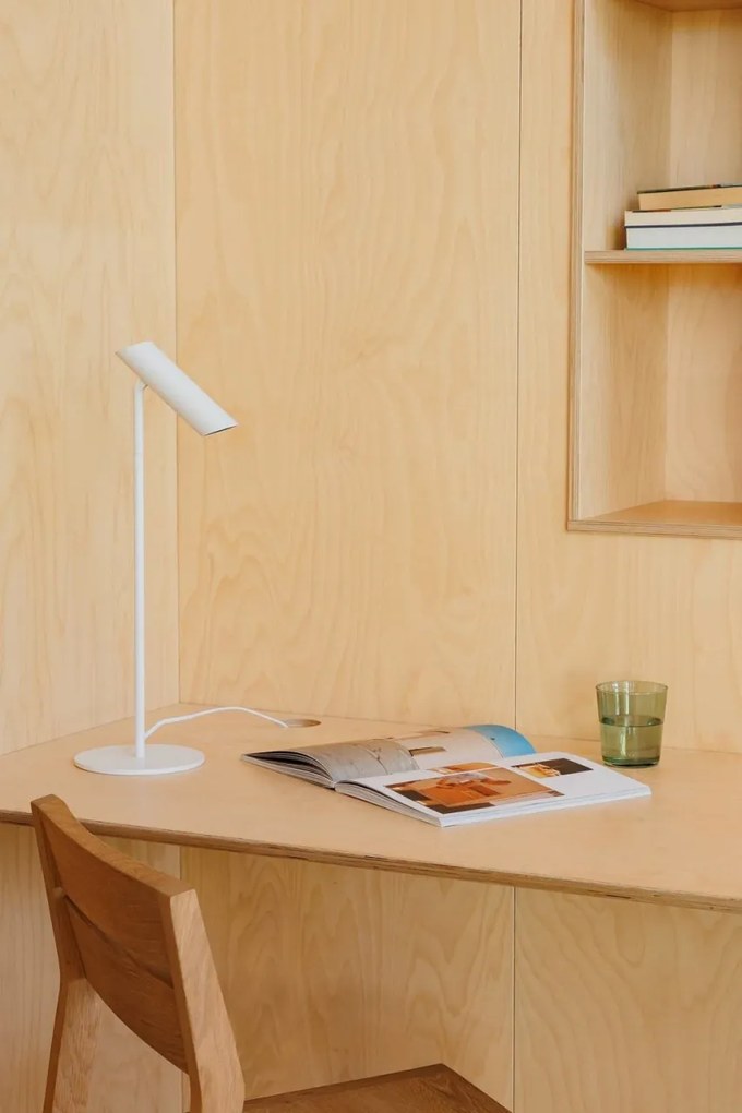 Lampa LED de birou stil minimalist LEO alba