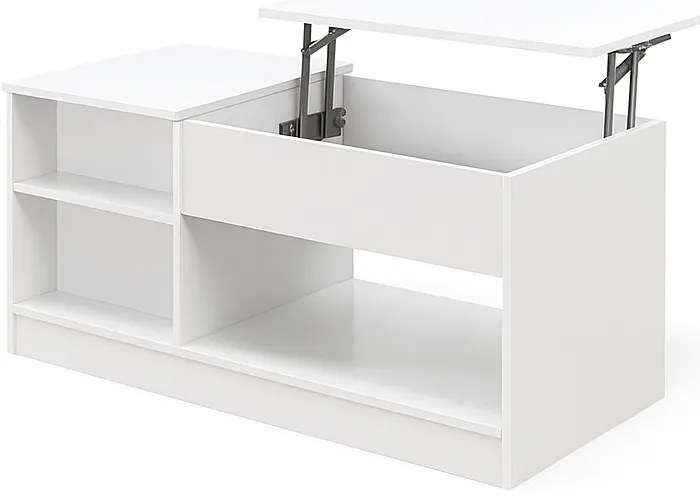 Măsuță de cafea modernă cu blat rabatabil și spațiu de depozitare