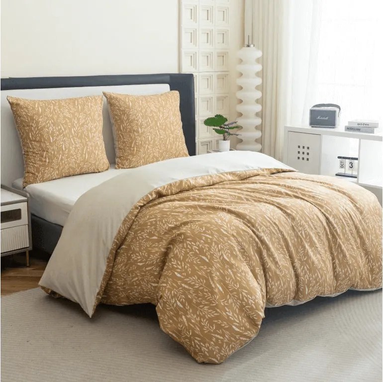 Lenjerie de pat din microflanel KOSTAR galbenă Dimensiune lenjerie de pat: 70 x 90 cm | 140 x 220 cm