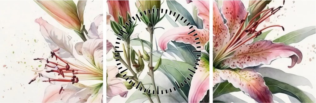 Tablou - Crinii, ilustrații (cu ceas) (90x30 cm)