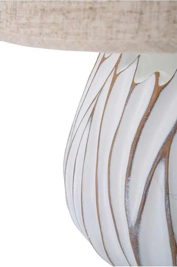 Veioză bej cu abajur textil (înălțime 48 cm) Honduras – Mauro Ferretti