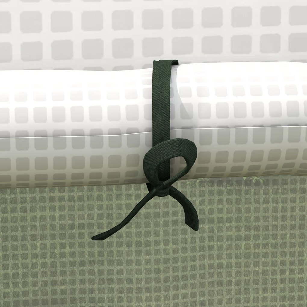 Outsunny Acoperiș de Înlocuire pentru Seră Walk-in din PE cu Ușă Rulabilă și Ferestre, 140 x 143 x 190cm, Alb | Aosom Romania