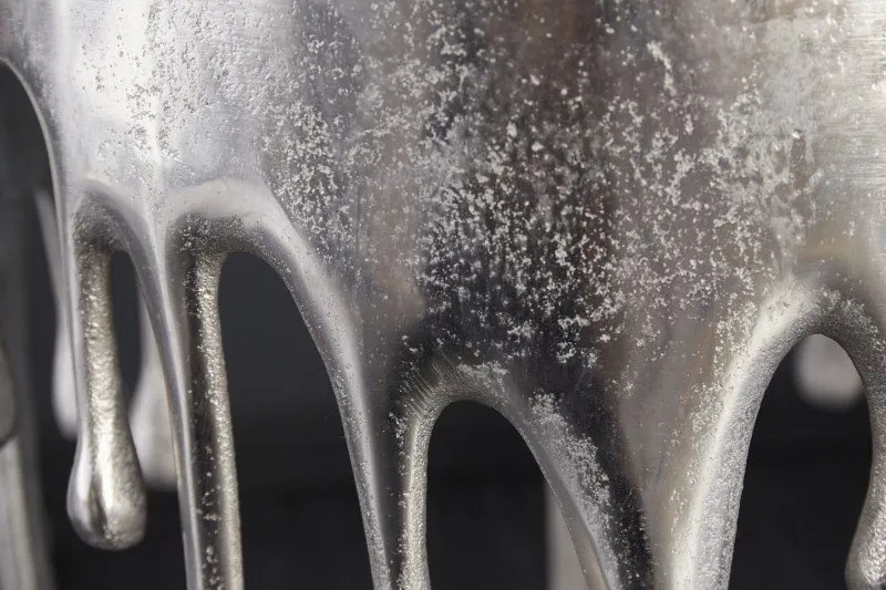 Masuta deosebita design picatura Liquid Line 51cm, argintiu