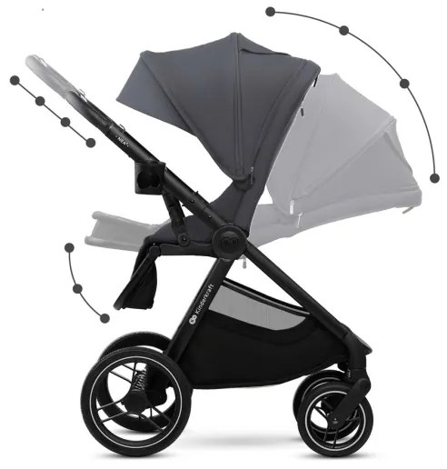 Cărucior de copii combinat 2 în 1 KINDERKRAFT NEA 2 Dark grey