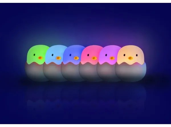 Lampă LED RGB tactilă reîncărcabilă dimabilă pentru copii MegaLight EGGY EGG LED/5V