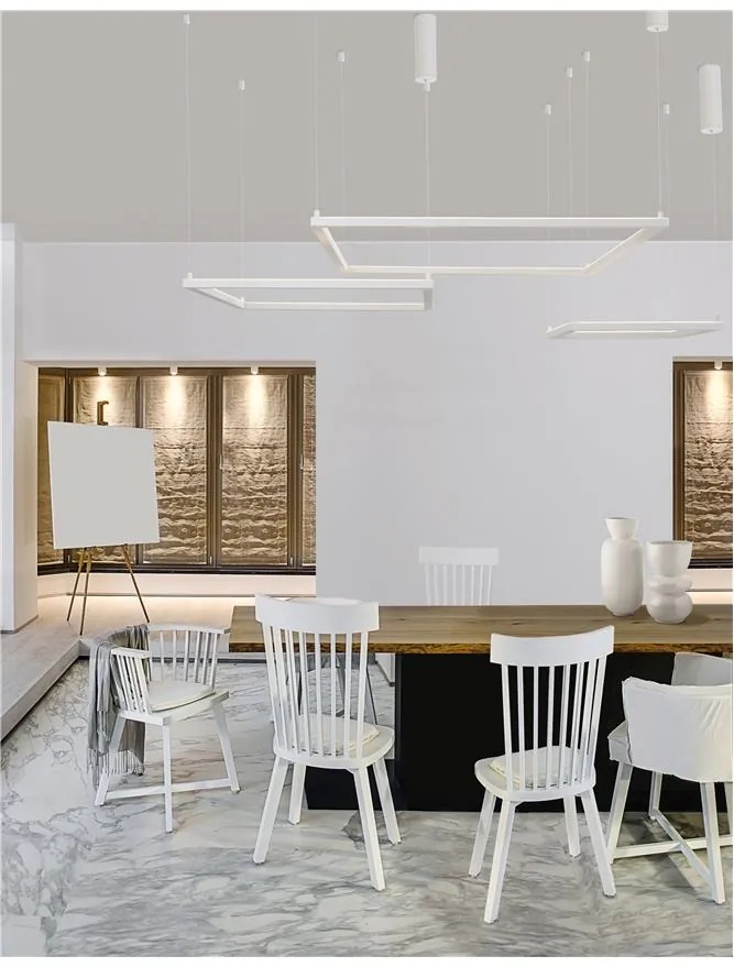 Lustra suspendata LED dimabila design modern ETERNA alb NVL-9990731