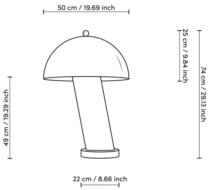 Veioza, Lampa de masa design LUX Daniel gri