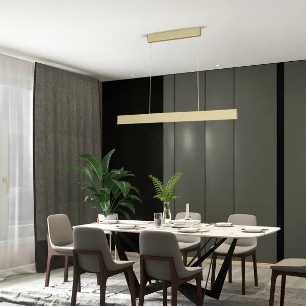 Lustră LED pe cablu LISTON aurie LED/18W/230V ZigBee Immax Neo 07128L + telecomandă Tuya