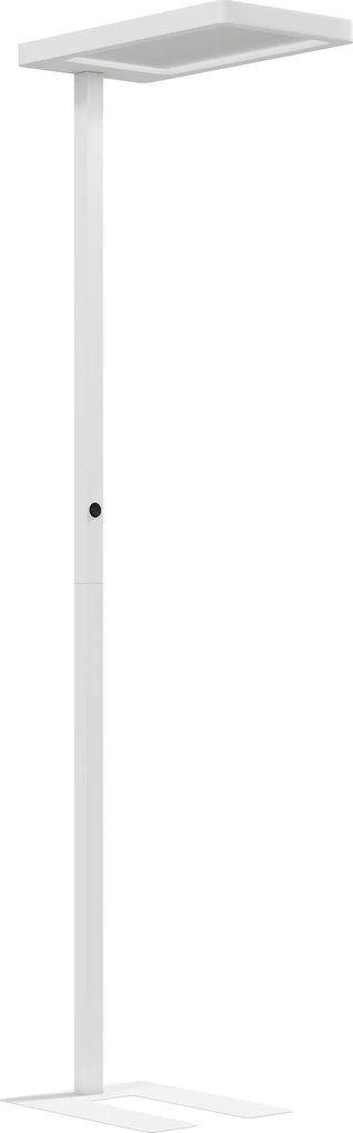 HOMCOM Lampă LED de podea, lumină prietenoasă cu ochii, lampă de podea cu telecomandă, luminozitate reglabilă, plastic, metal, alb | Aosom Romania