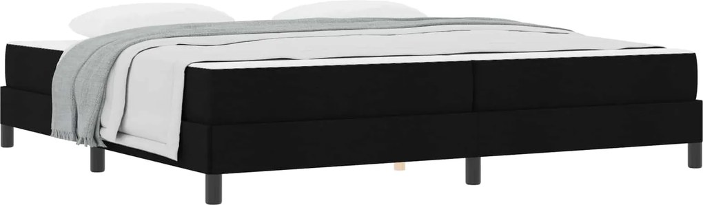 vidaXL Pat cu arcuri cu saltea Negru 200 x 200 cm țesătură