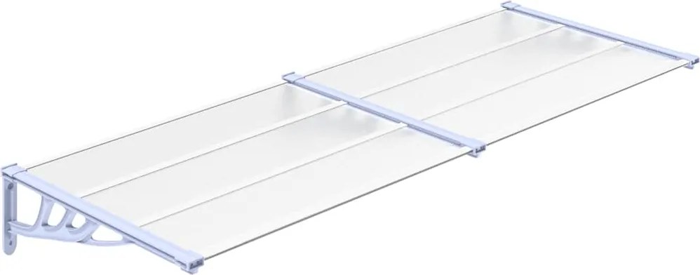 vidaXL Copertină de ușă, gri și transparent, 239x90 cm, policarbonat