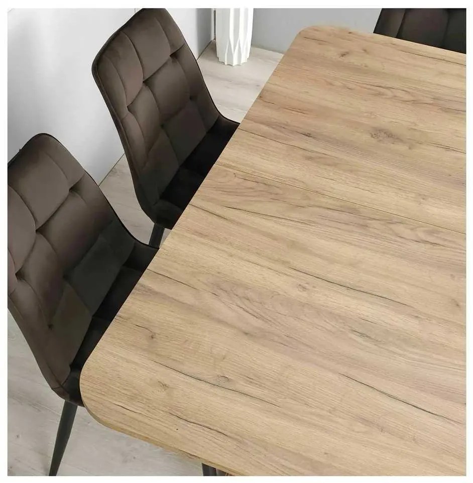 Masă de bucătărie Cabot, stejar kraft / crem