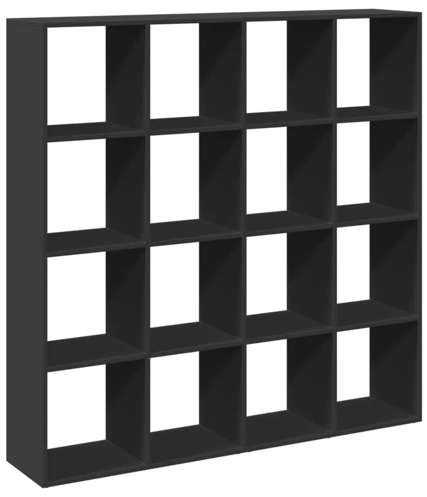 3310290 vidaXL Bibliotecă, negru, 137,5x29x137,5 cm, lemn prelucrat