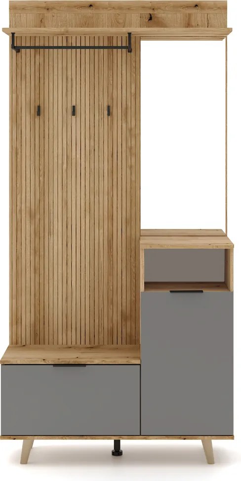 Set pentru hol, stejar evoke/grafit, NODRI