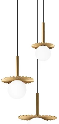 Lustră suspendată pe cablu CHITA 3xG9/5W/230V aurie