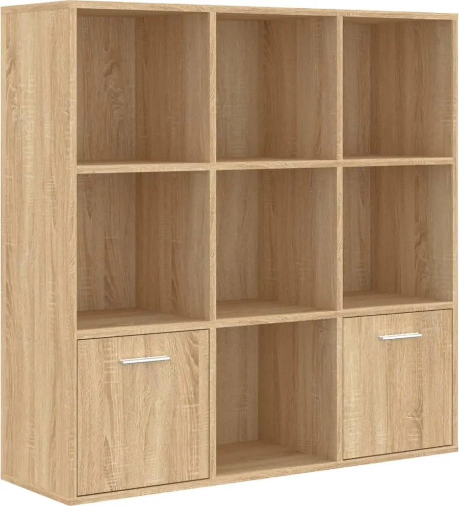 vidaXL Bibliotecă, stejar Sonoma, 98 x 30 x 98 cm, lemn prelucrat