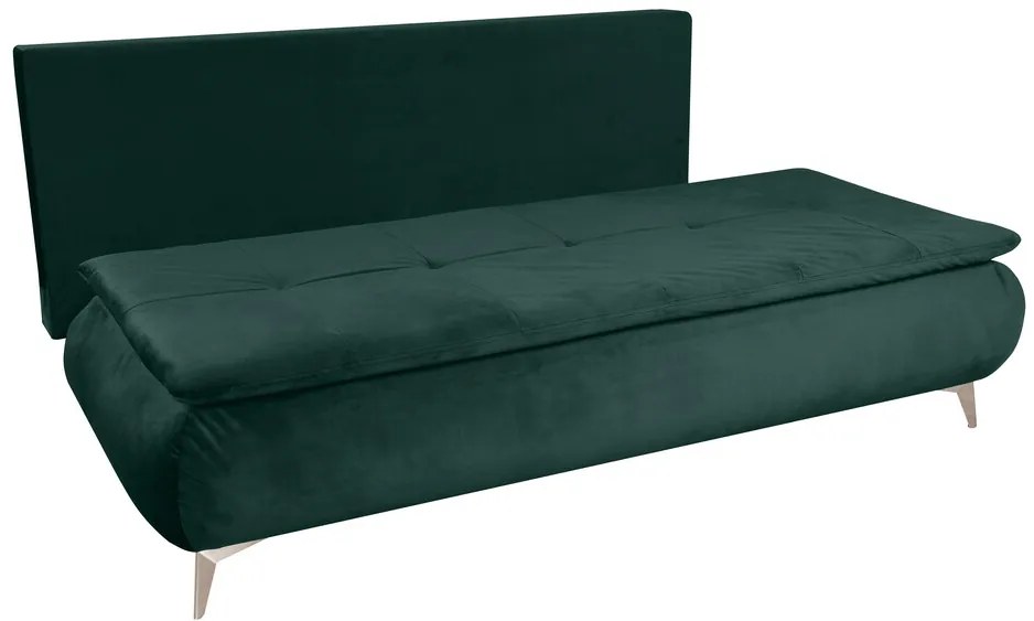 Canapea extensibila Sofie Lux, 203x92x86 cm, 3 locuri, lada pentru depozitare, verde pin