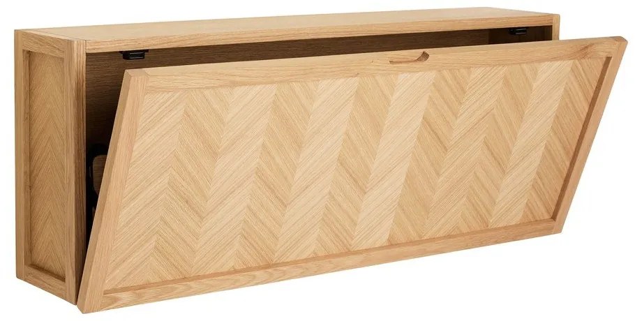 Pantofar de perete cu deschidere înclinată din lemn de stejar Herringbone – Hübsch