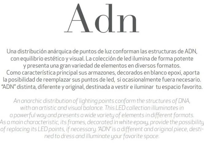 Lustra LED dimabil design modern ADN alb Medium