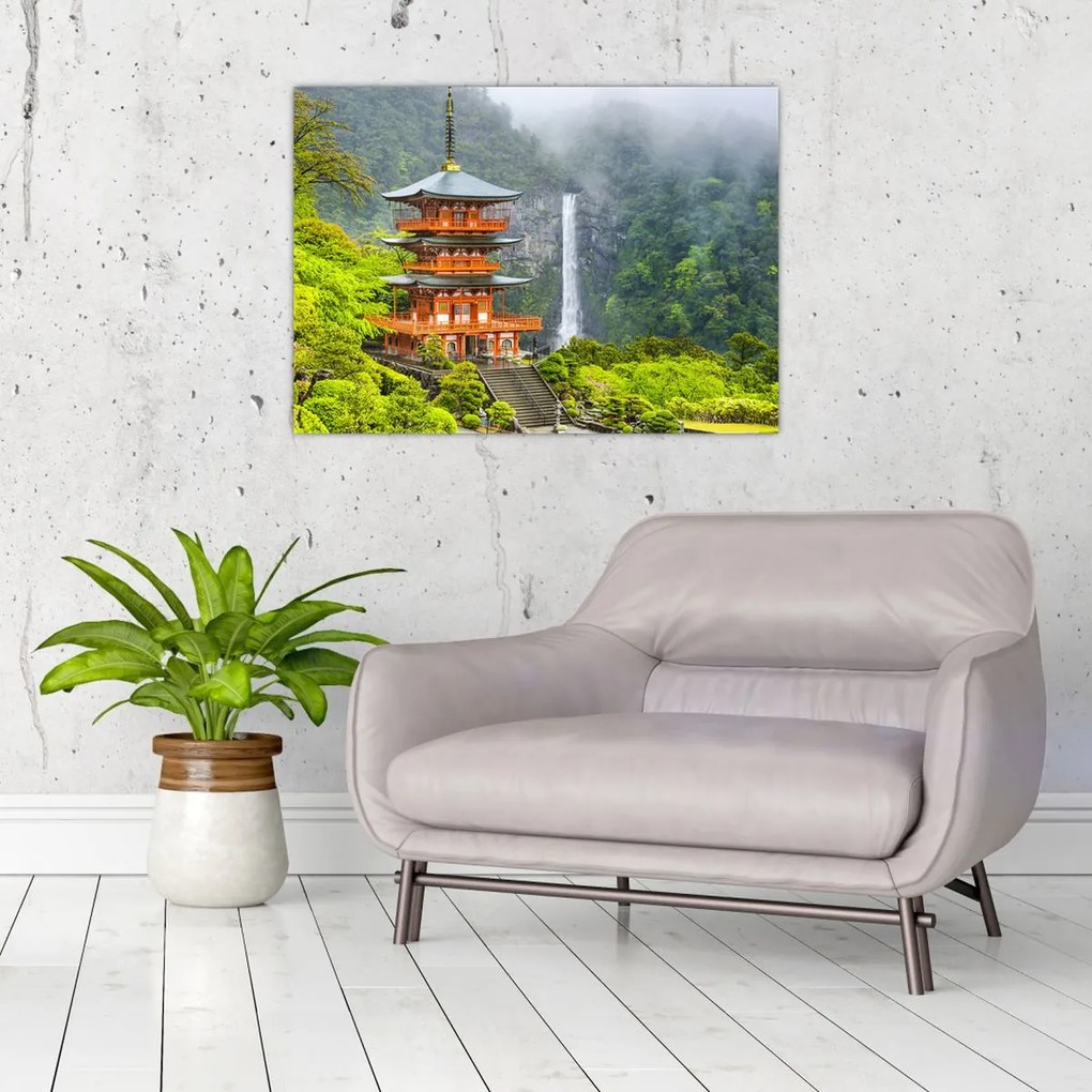 Tablou pe sticlă - Cascada Naci (70x50 cm)