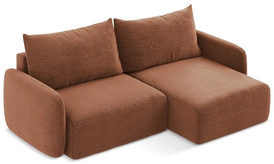 Colțar cărămiziu extensibil/cu spațiu de depozitare (cu colț pe partea dreaptă) Kalena – Makamii