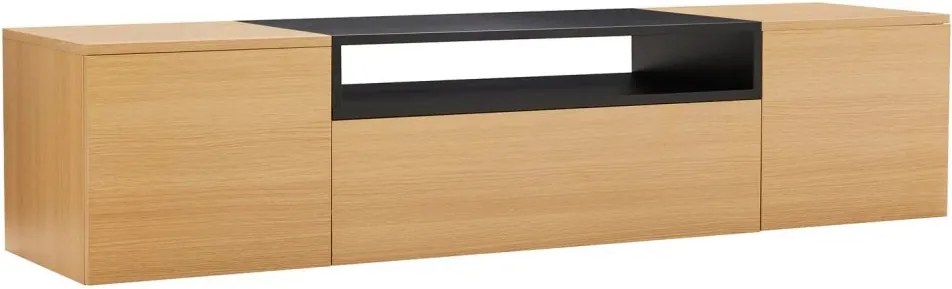 Comoda TV suspendata LOFT 160cm natur/ negru