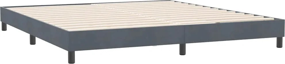 vidaXL Cadru de pat fără saltea, gri închis, 180x220 cm, catifea