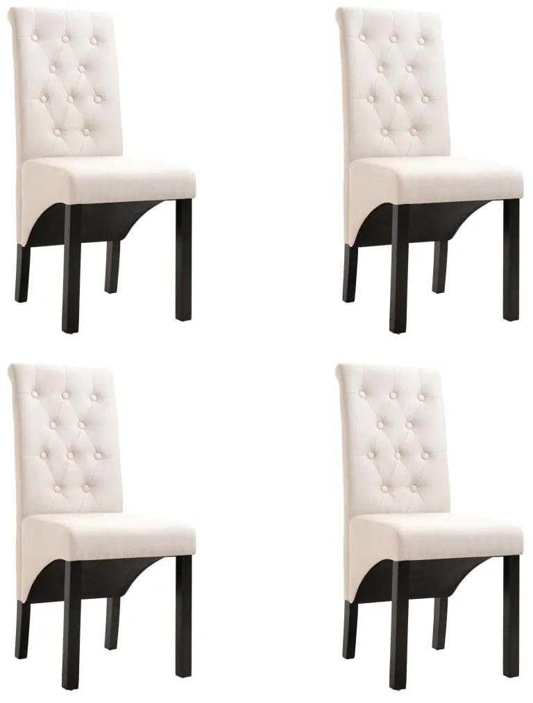 vidaXL Scaune de bucătărie, 4 buc., material textil