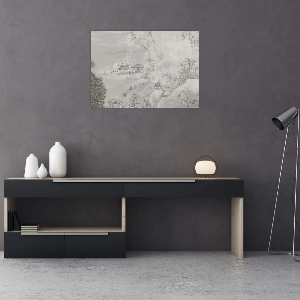 Tablou - Peisaj chinezesc (70x50 cm)