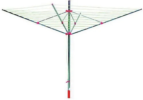 Uscator rufe, pentru exterior, 4 brate, capacitate de uscare 40 m