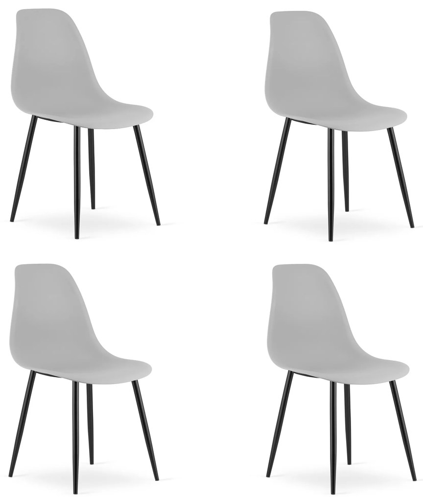 OFERTA Scaun gri deschis OSAKA cu picioare negre Clasa a II-a