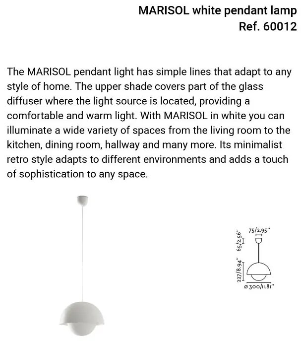 Lustra suspendata LED design modern MARISOL alb