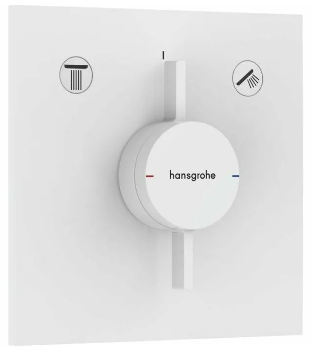 Baterie dus incastrata alb mat Hansgrohe DuoTurn E 2 functii