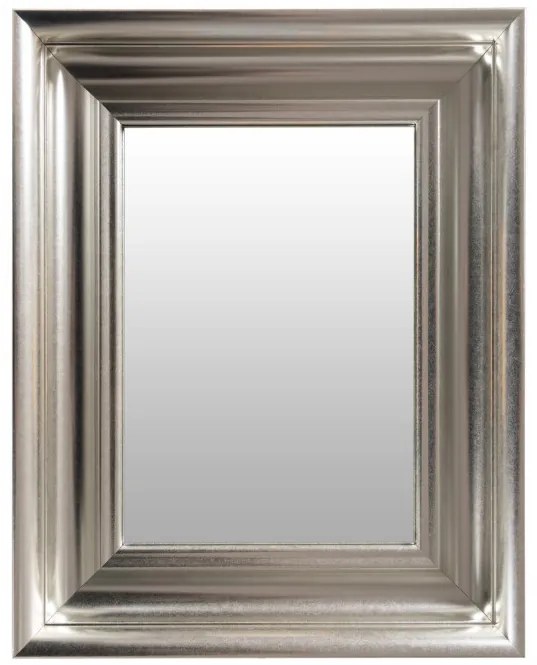 Oglinda dreptunghiulara cu rama din polistiren argintie Scott, 45,5cm (L) x 36,5cm (L) x 5,2cm (H)