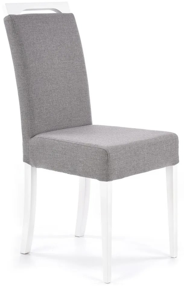 Scaun de bucaterie Clarion, gri/alb