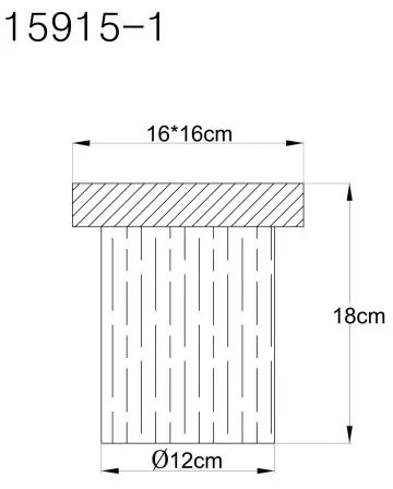 Spot aplicat MDF si sticla fumurie UNDERWOOD