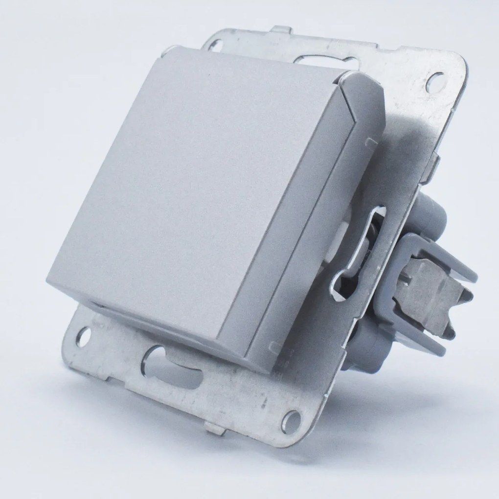 Priza simpla cu capac, 16A, protectie copii, IP20, Argintiu, Panasonic Arkedia Slim / Karre Plus
