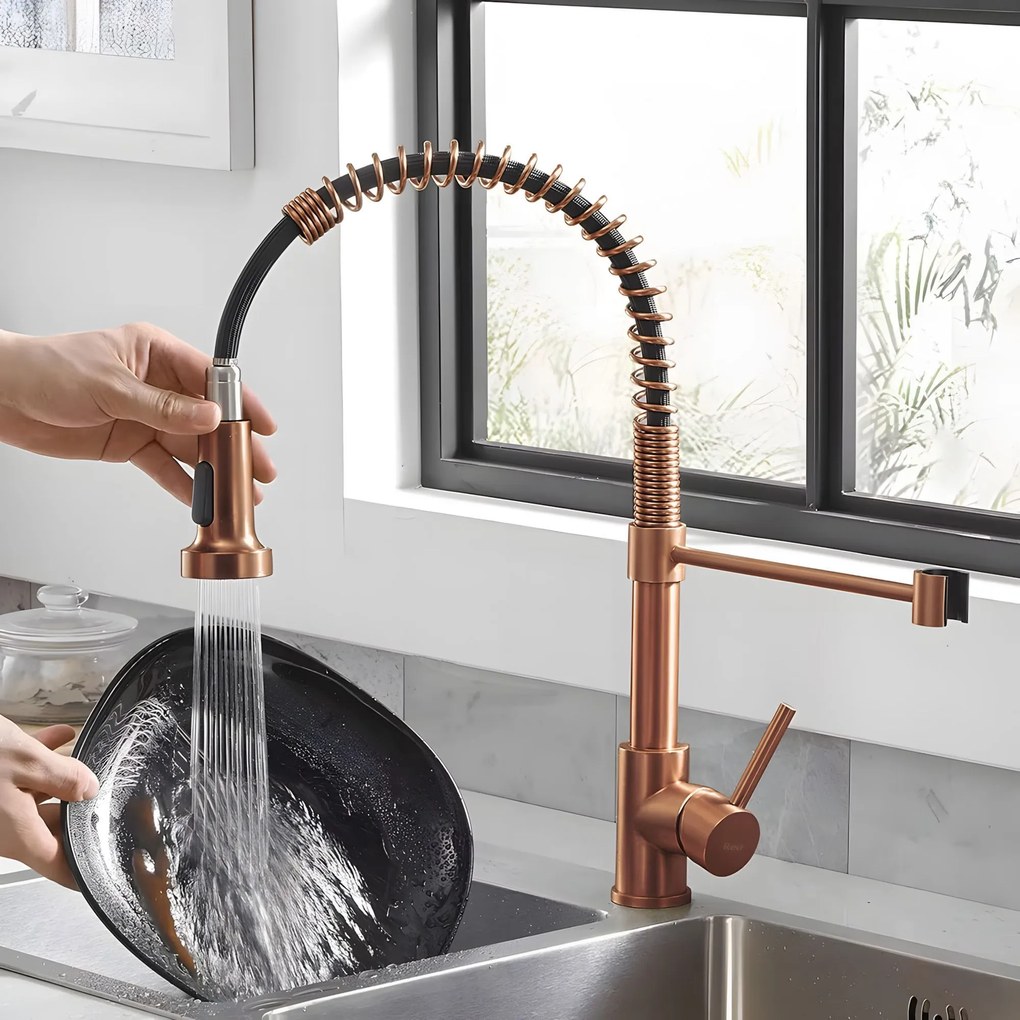 Baterie de bucătărie REA Colin Brush Copper