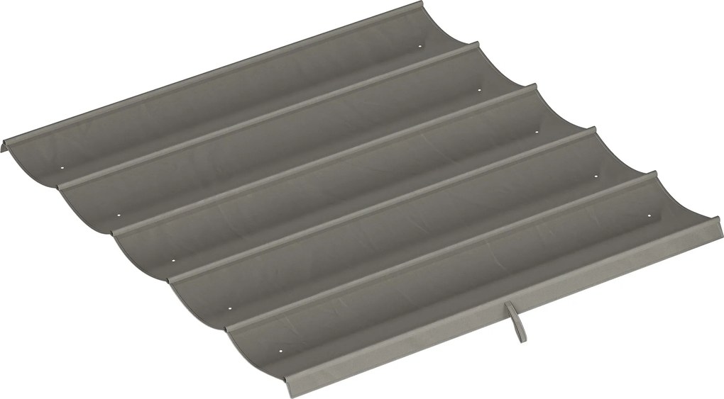 Outsunny Tettuccio di Ricambio per Gazebo 3x3 m con 10 Fori di Drenaggio Grigio | Aosom Romania