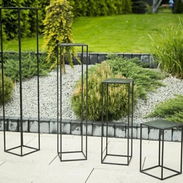 Suport pentru flori 100x24 cm, negru