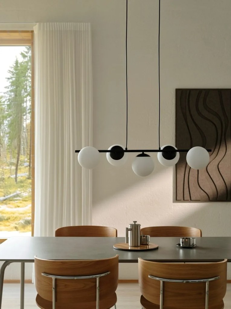 Lustra suspendata design modern Lilly negru5L