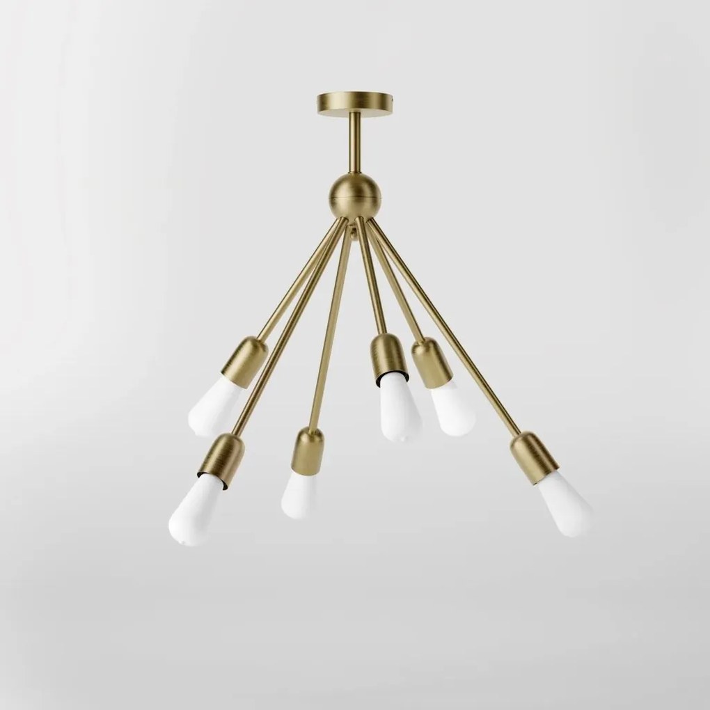 Lustra din alama cu 6 surse de lumina Sputnik