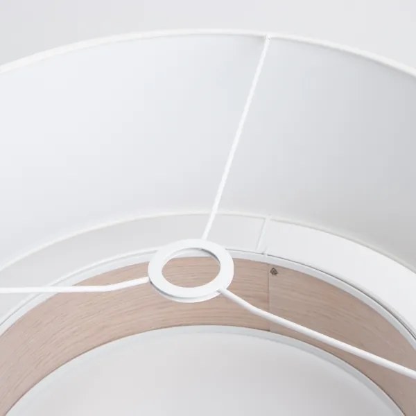 Brilagi - Lustră LED suspendată pe cablu CERIA, 1xE27/40W/230V, Ø 50 cm, alb/bej