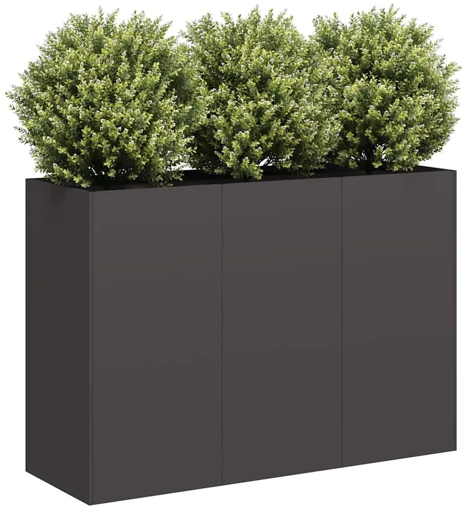 vidaXL Jardinier negru 120x40x80 cm Oțel laminat la rece